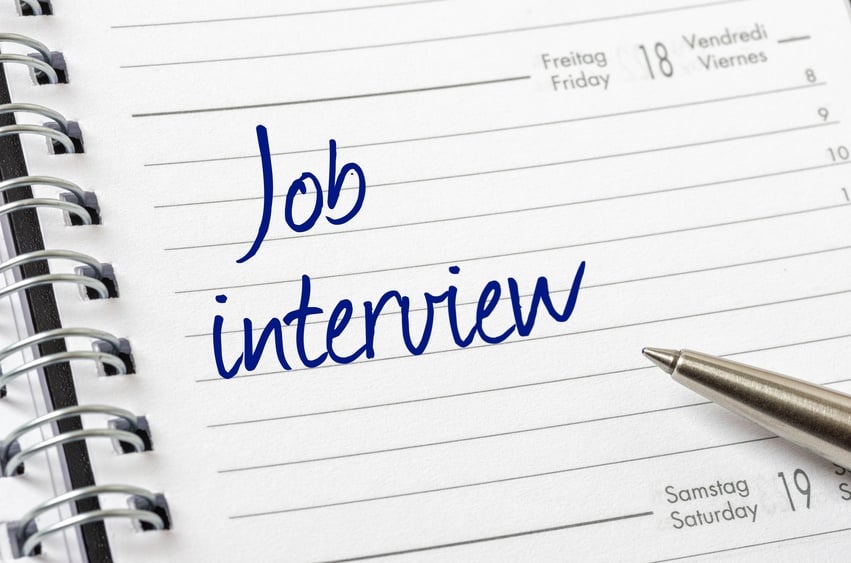 Job interview on calendar