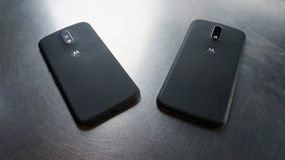 Moto G4 and Moto G4 Plus side by side