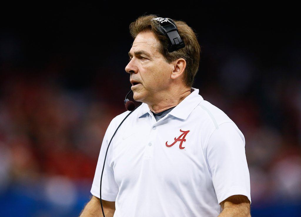 Alabama football coach Nick Saban