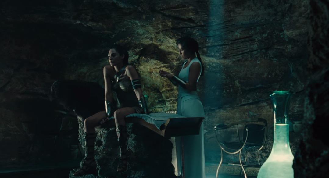 Wonder Woman gets patched up after training