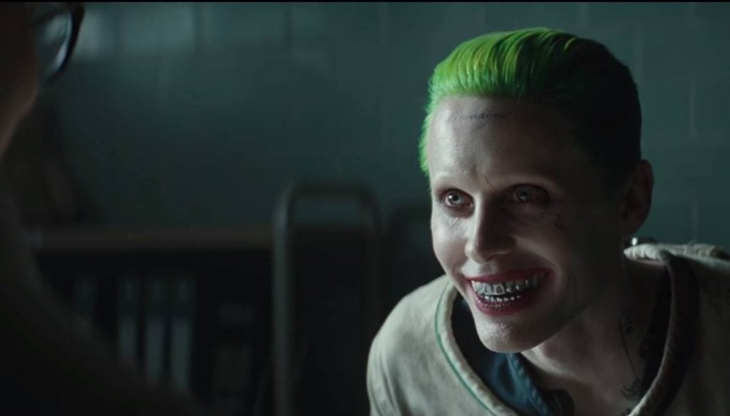 Jared Leto dons green hair and face paint as The Joker in Suicide Squad