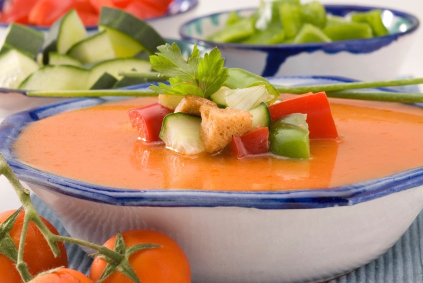 bowl of gazpacho