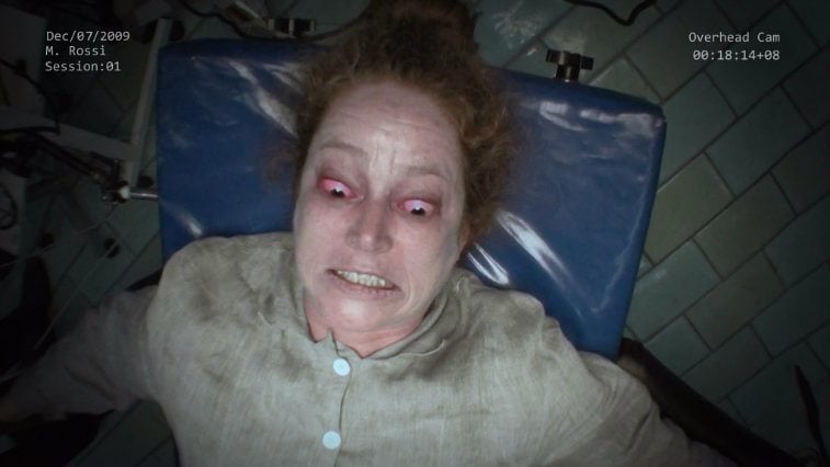 A female undergoes an exorcism in The Devil Inside