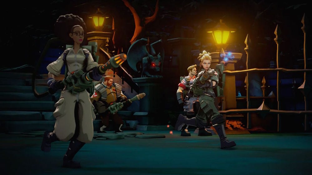 The Ghostbusters are ready to bust some ghosts.