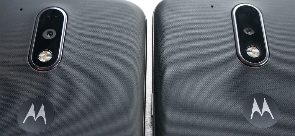Moto G4 and Moto G4 Plus side by side