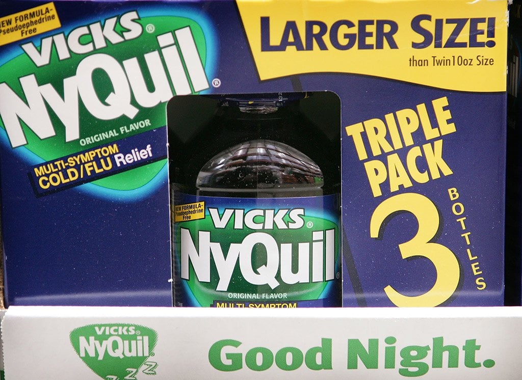 package of cold medication called NyQuil package of cold medication called NyQuil
