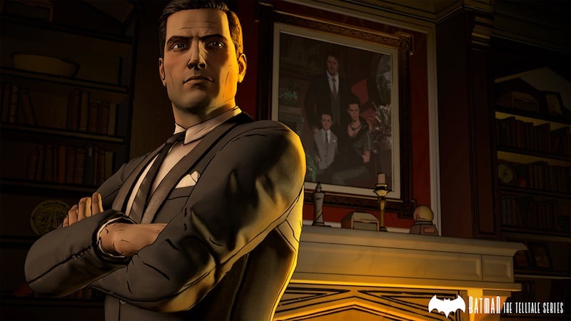 Bruce Wayne by the fireplace | Source: Telltale Games
