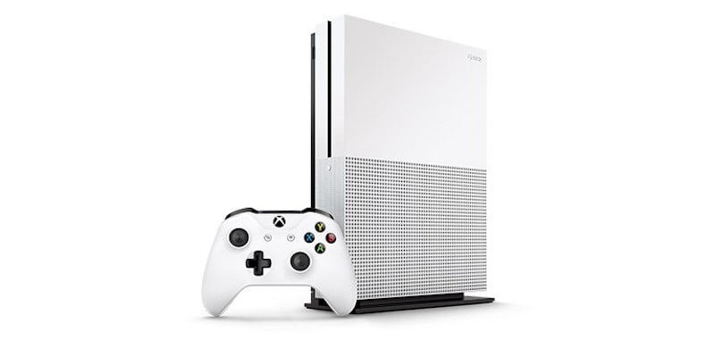 Xbox One S and controller.