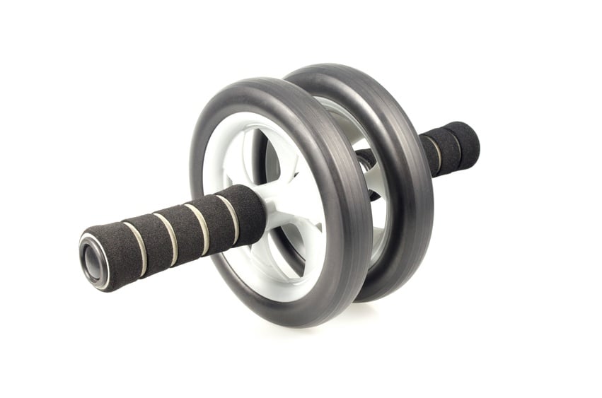 Ab roller wheel in white background