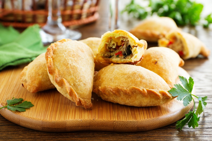 Argentine fried meat empanadas