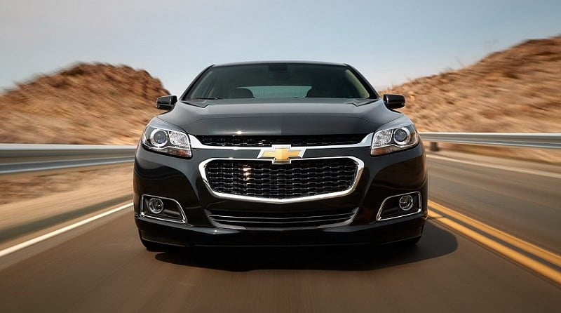 Chevrolet-Malibu-2015-Black-Color-Front-View-Wallpaper