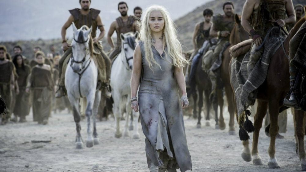 Emilia Clarke's Daenerys Targaryen prepares for battle in Game of Thrones