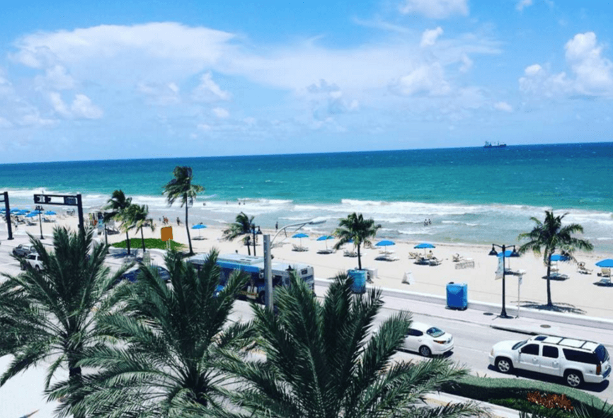 The Florida coast