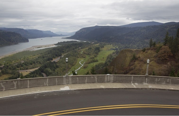 The Columbia River Gorge National Scenic Area is seen September 26, 2014 in Corbett, Oregon.