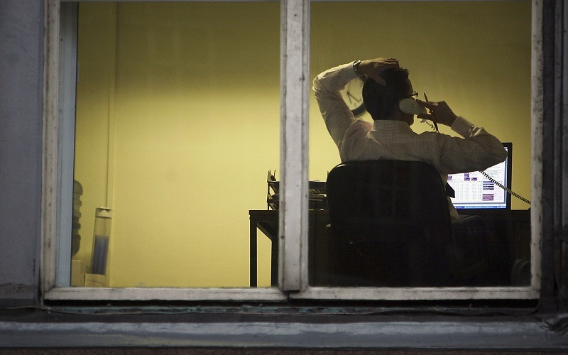 An office employee feels the effects of sitting all day, and getting little exercise