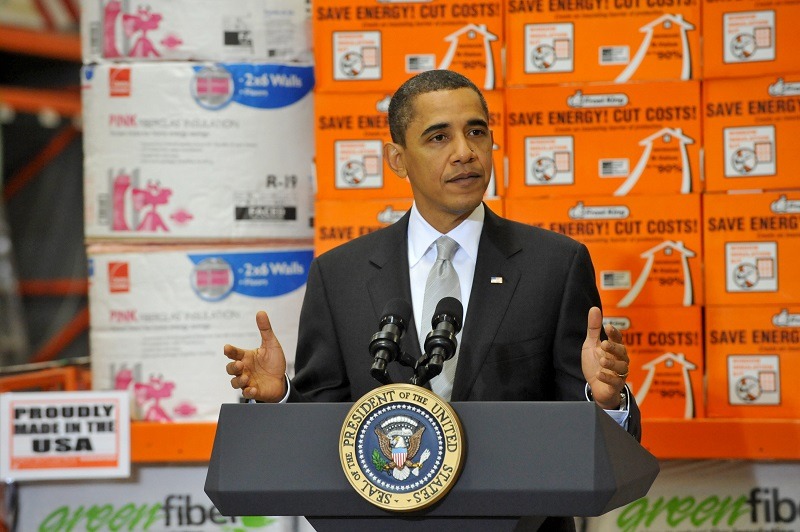 President Barack Obama speaks about the economic impact of energy saving home retrofits, December 15, 2009