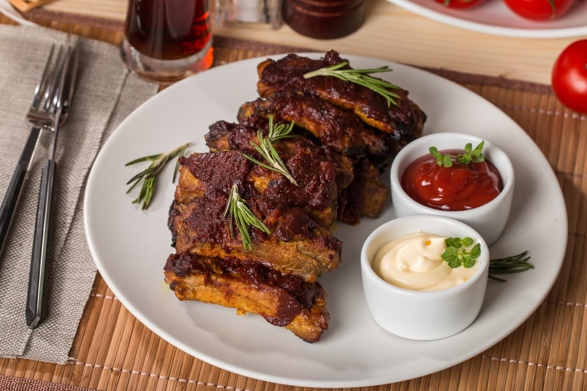 Grilled pork ribs