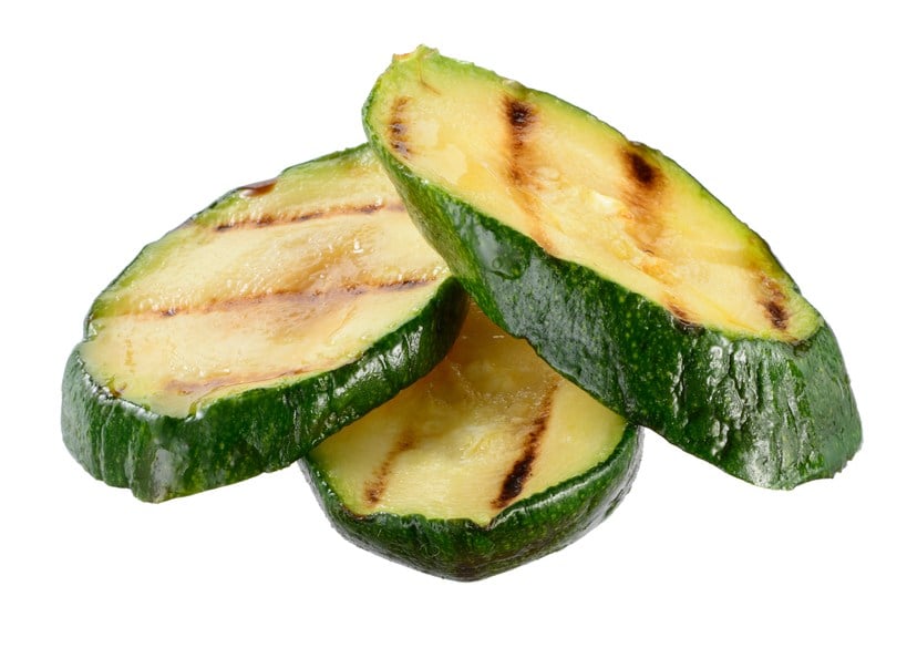 Grilled zucchini slices