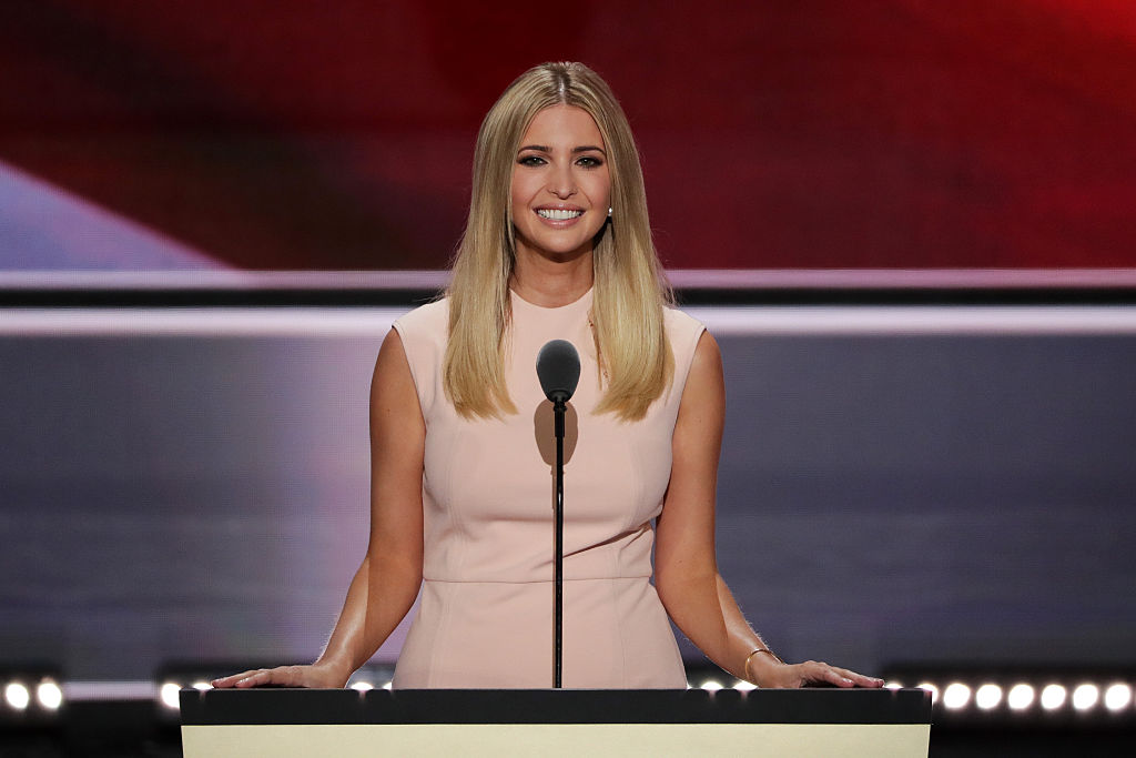 Ivanka Trump delivers a speech