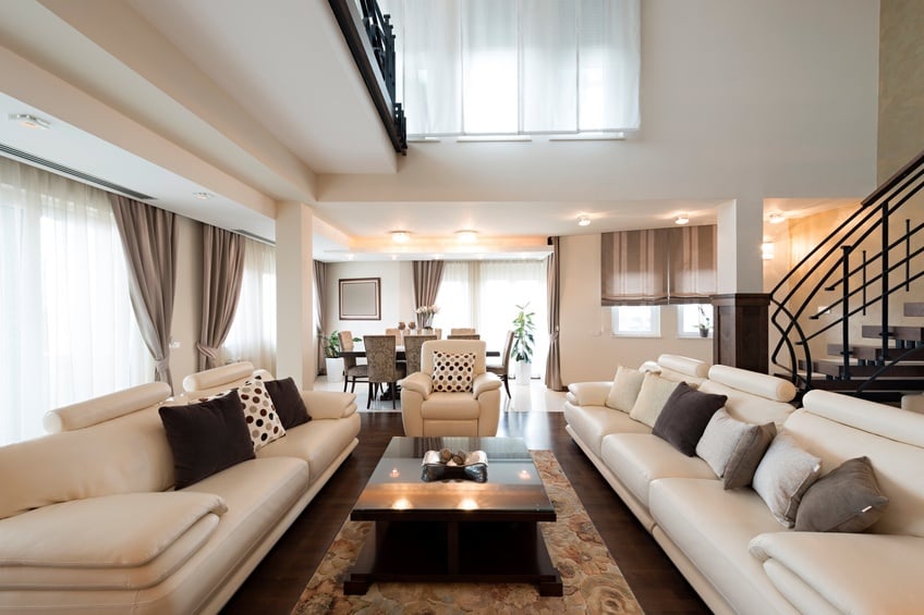 furnished living room interior