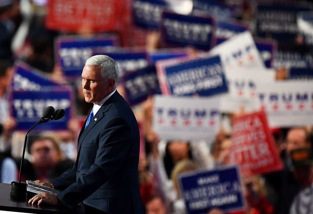 Mike Pence at the RNC in 2016 Mike Pence