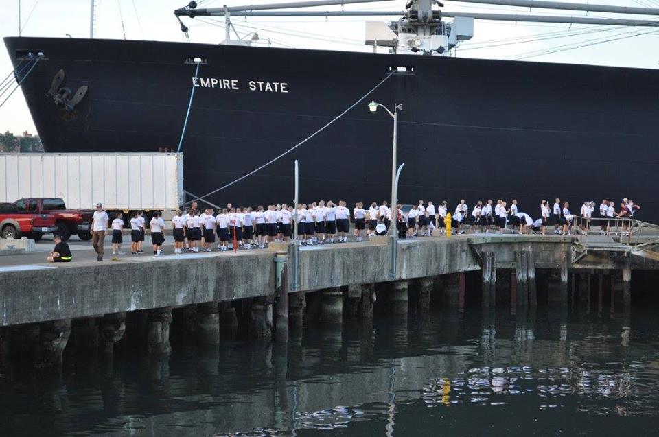Students doing PT at SUNY Maritime College