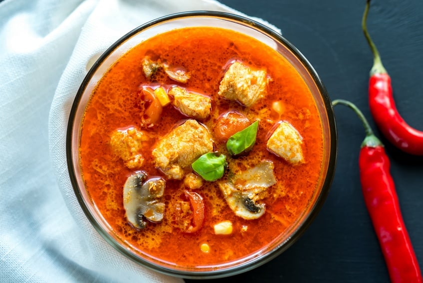 red chicken curry