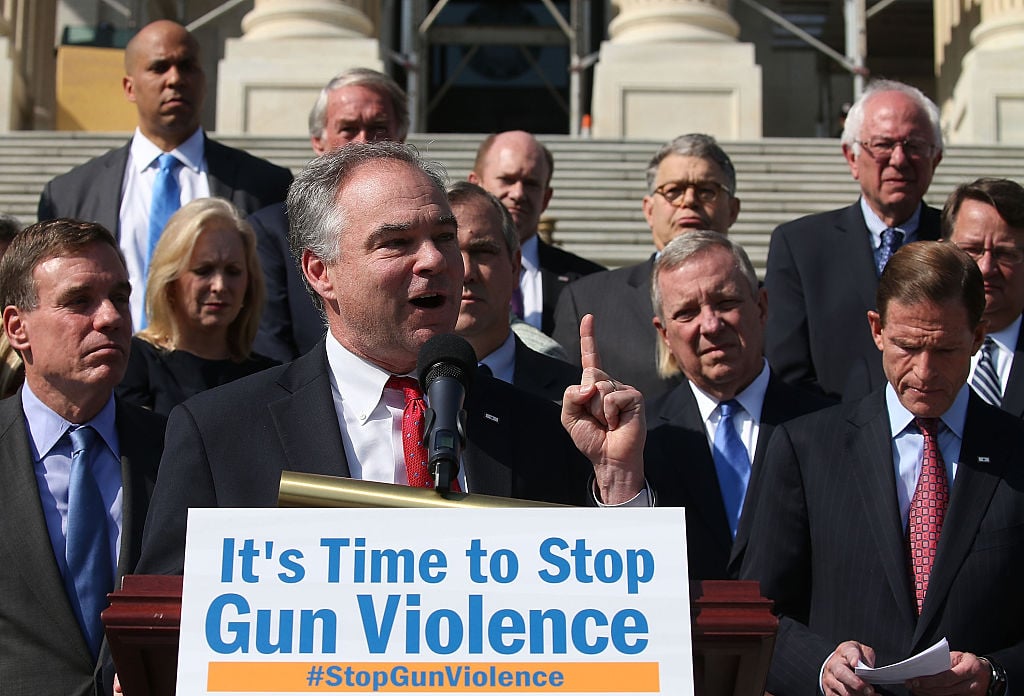 Tim Kaine gun control rally