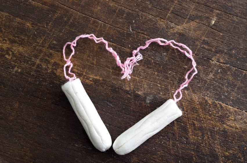 Two clean white tampons