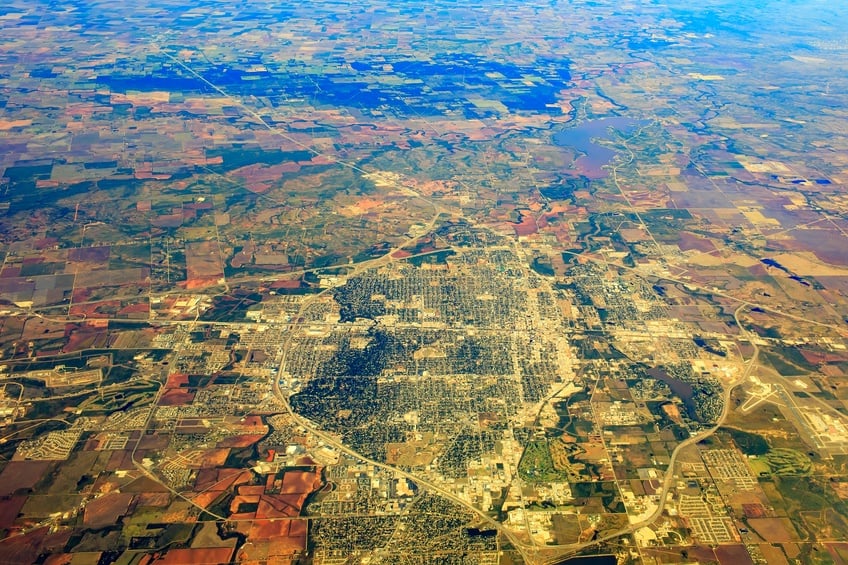 Aerial view of Abilene, Texas