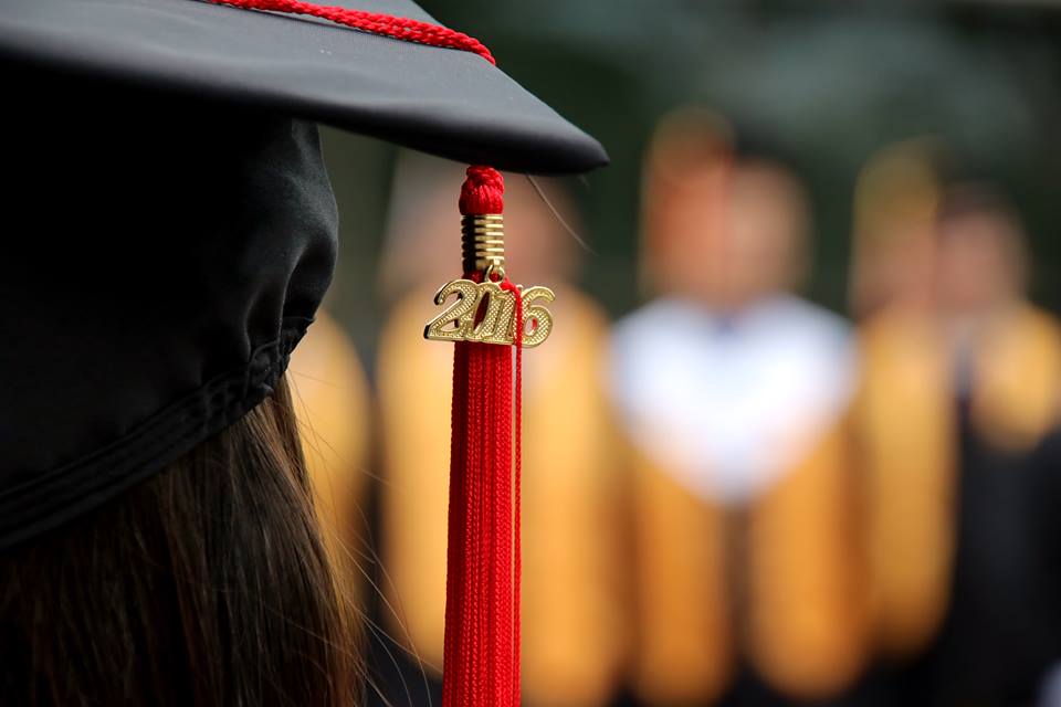 A Caltech grad during commencement