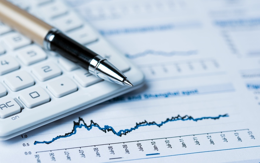 financial accounting concept with graphs