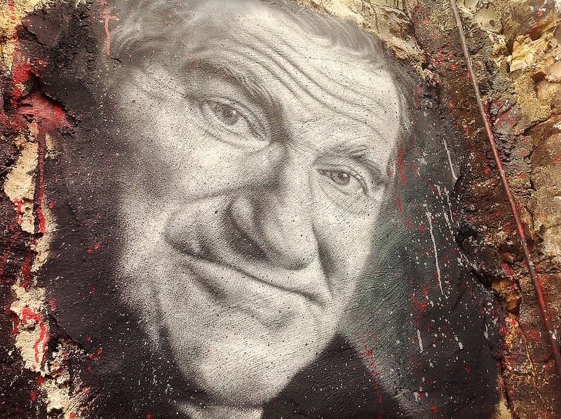 A painting of Robin Williams