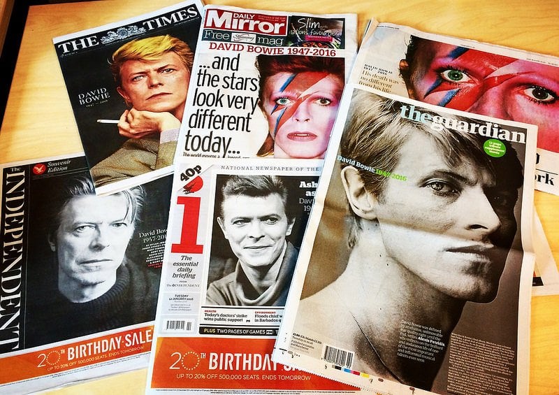 david bowie covers of news magazines