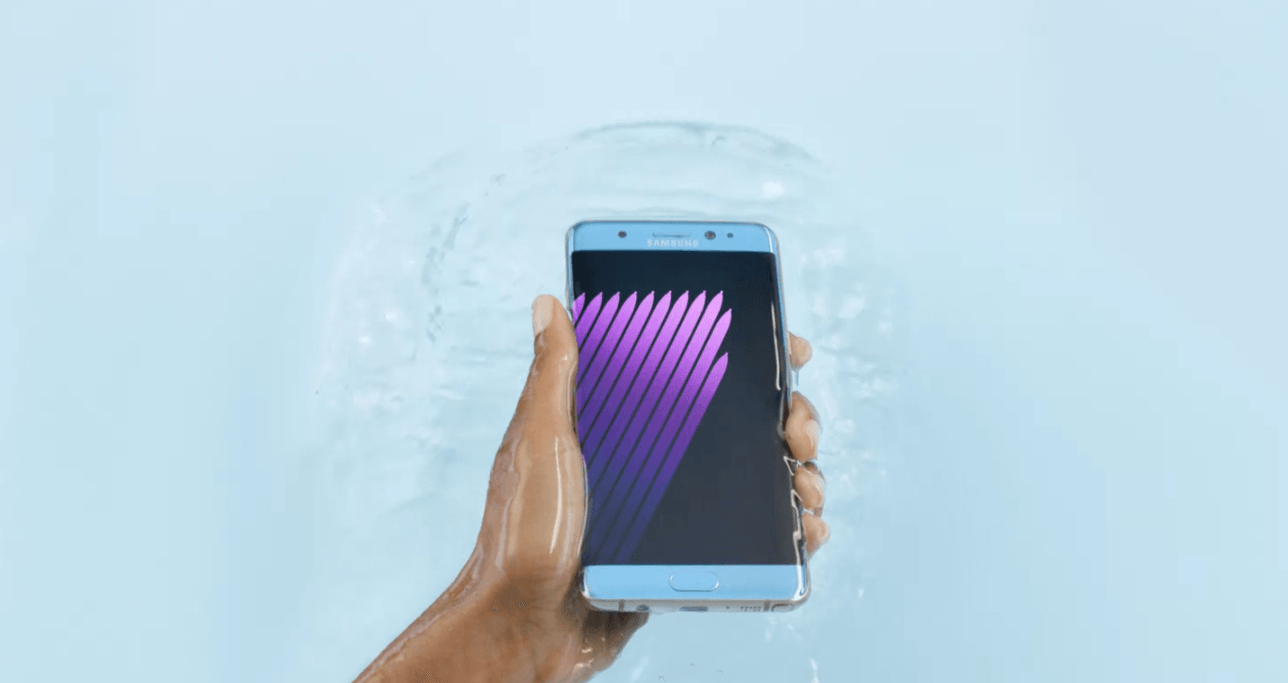 Galaxy Note 7 is water resistant