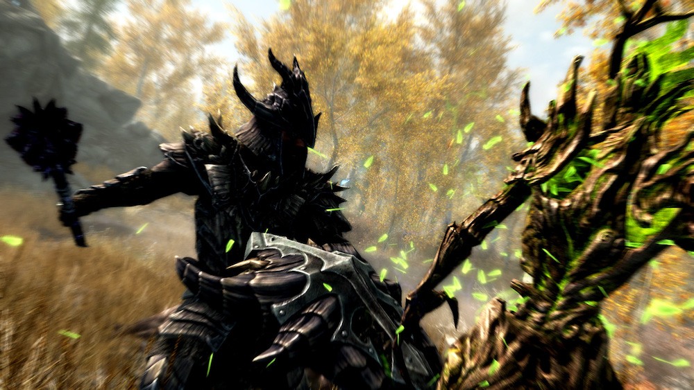 A club-wielding beast in Skyrim