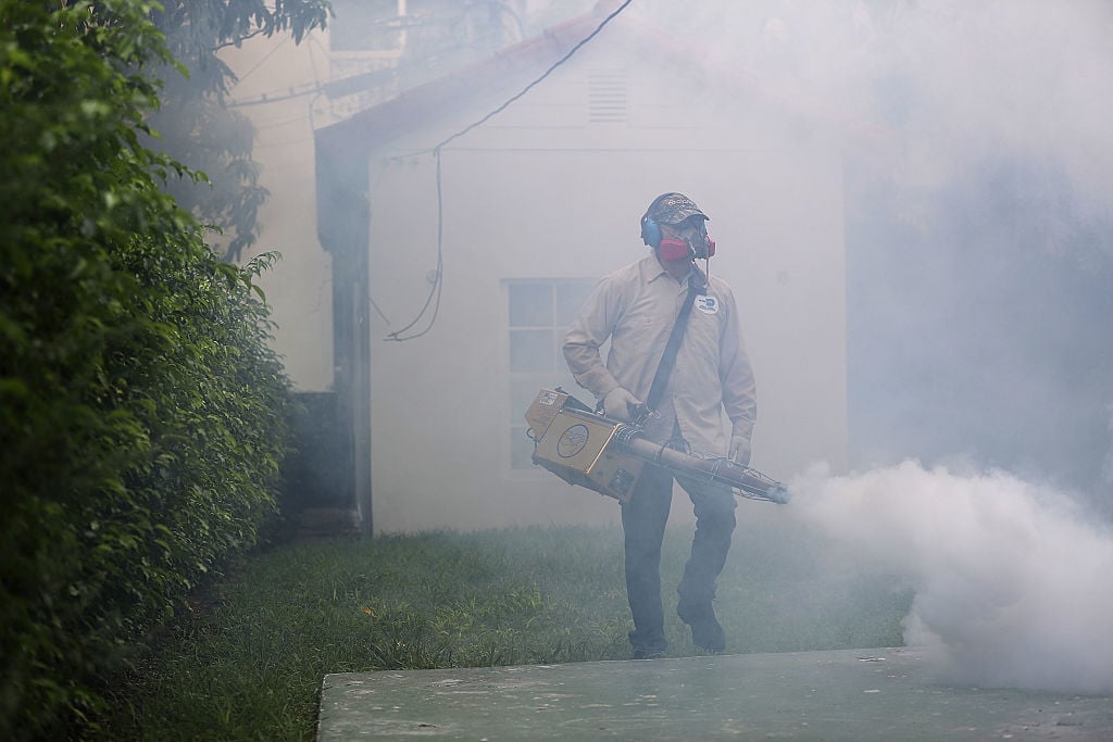 spraying for mosquitoes