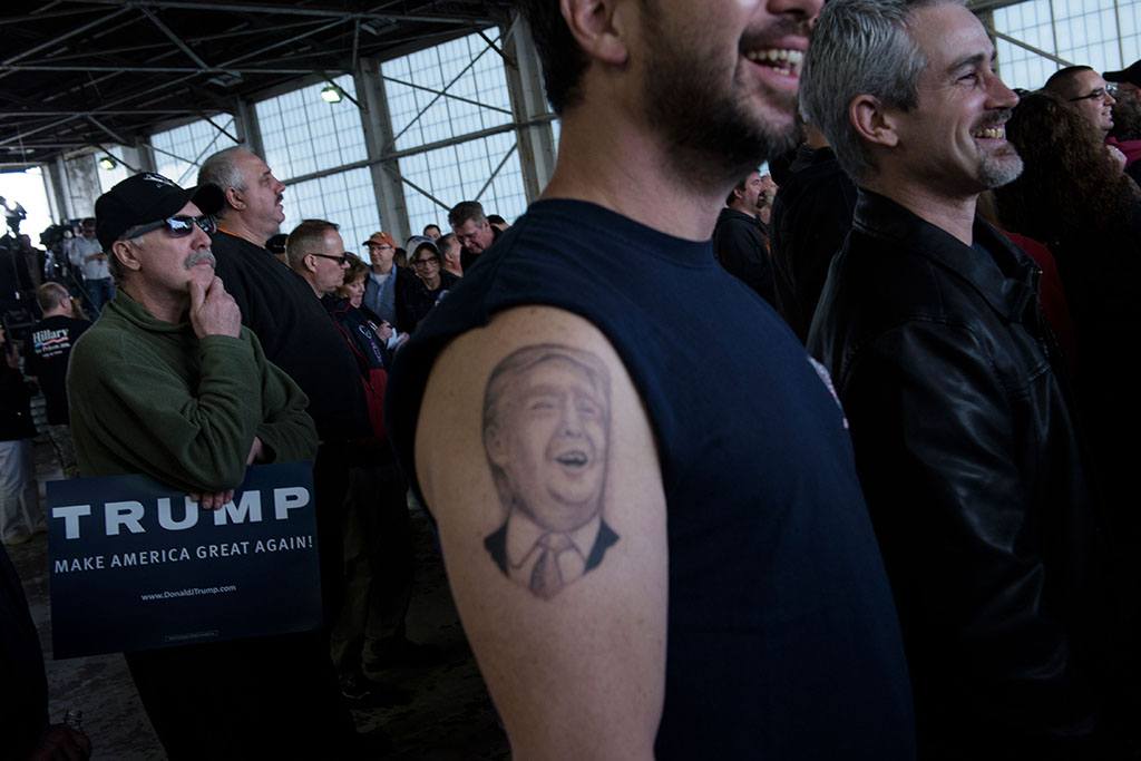 Man with a Donald Trump Tattoo