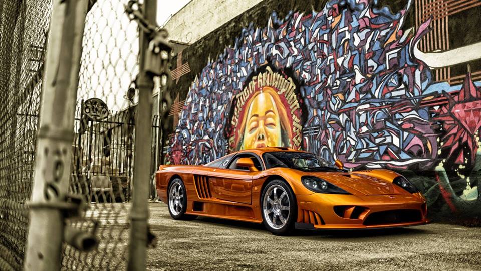 The Saleen S7 sits pretty in Tangerine