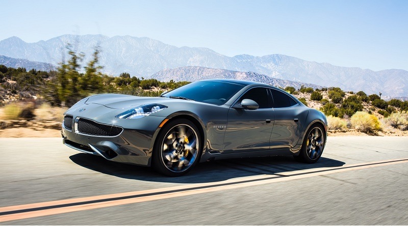 Road shot of Karma Revero from driver side