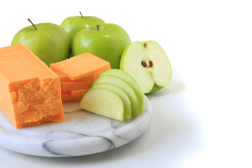 Cheese and apple snack