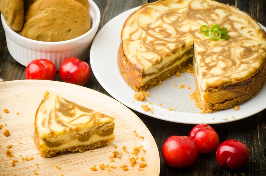Homemade Coffee marble cheesecake