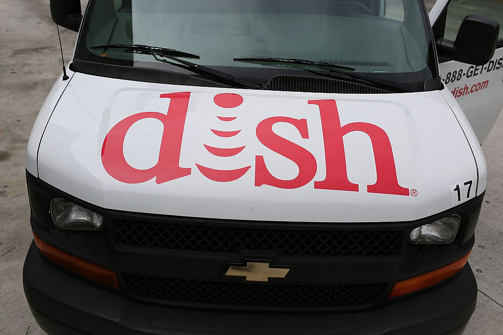 A Dish Network truck is seen on June 4, 2015 in Miami, Florida.