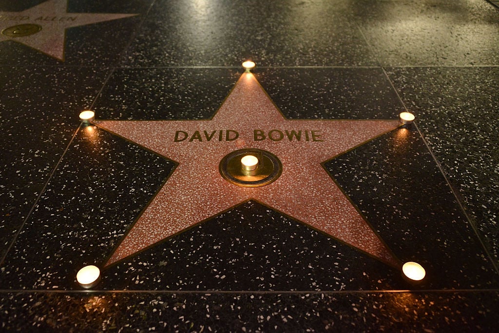 David Bowie's Hollywood Walk of Fame star wtih cancels on it