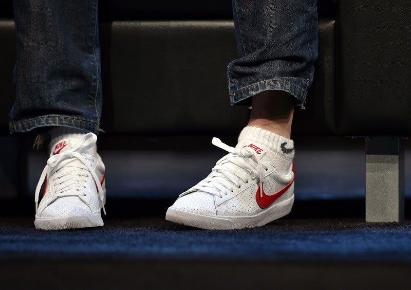 The feet of Michael J. Fox, who suffers from Parkinson's Disease The feet of Michael J. Fox, who suffers from Parkinson's Disease