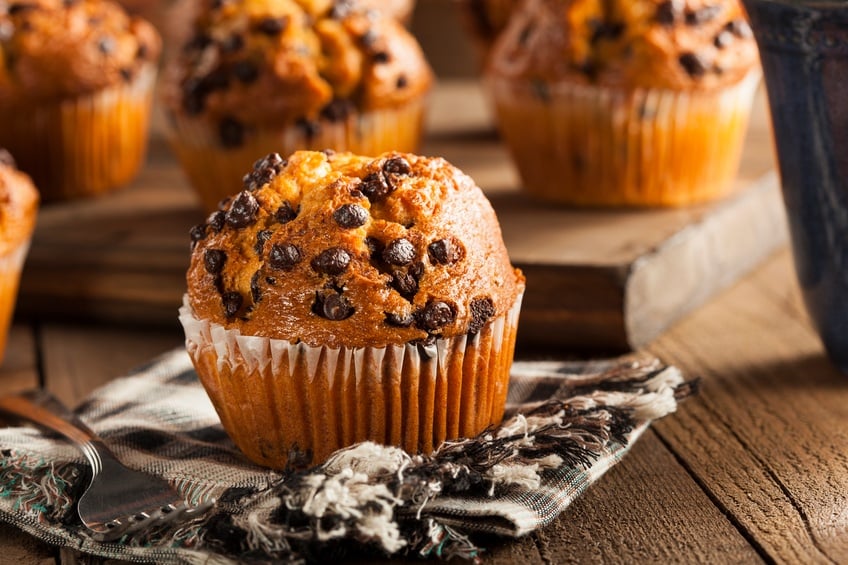 Homemade Chocolate Chip Muffins