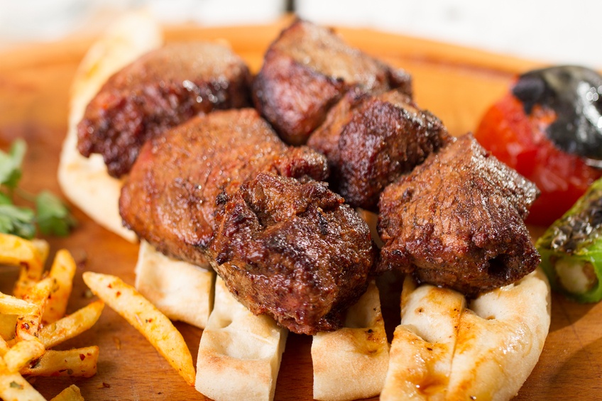 Lamb on wooden plate