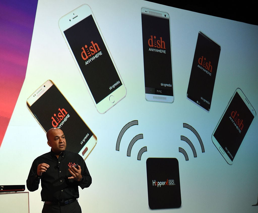 Chief Technology Officer Vivek Khemka speaks during a DISH Network/Sling TC press event