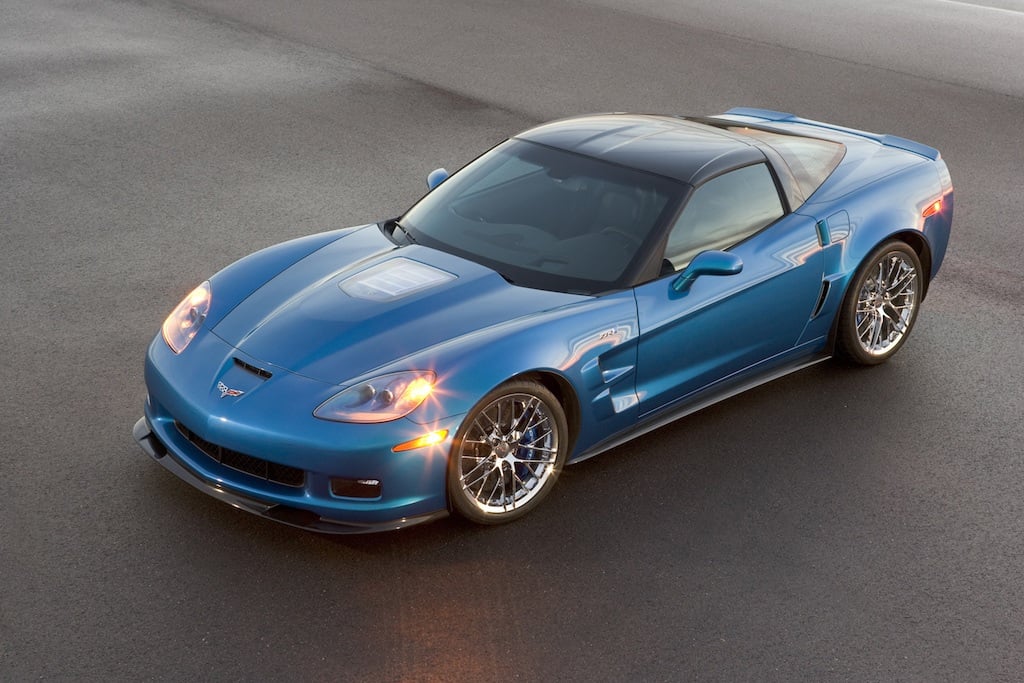 A blue 2009 Chevrolet Corvette ZR1
