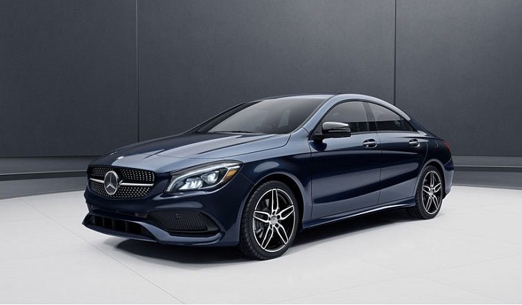 Front three-quarter shot of Mercedes C250